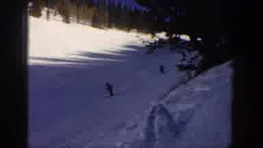 Aspen Colorado USA (1961): Two People Skiing In A Beautiful Location During The