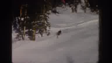 Aspen Colorado USA (1961): Young Man Skiing On A Very Dangerous Curve For Those