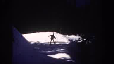 Aspen Colorado USA (1961): Man Thinking And Skiing In The Cold White Snow