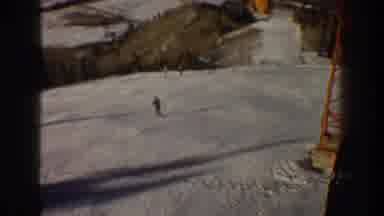 Aspen Colorado USA (1961): The Boy Play Skating On The Hills Station In Enjoy