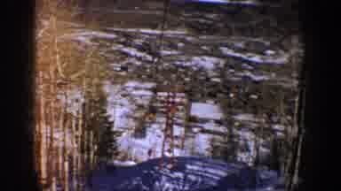Aspen Colorado USA (1961): Snow Sky Sliders Going Left Right