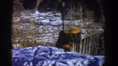 Aspen Colorado USA (1961): Empty Ski Lift Traveling Down A Mountain, Being Filmed