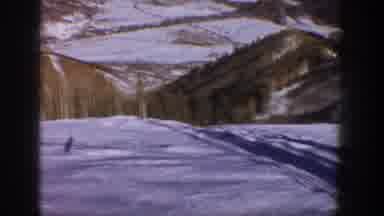 Aspen Colorado USA (1961): Man Skating In The Snow
