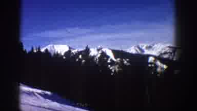 Aspen Colorado USA (1961): View Of Snow Covered Mountain Slope And Trees On Winter