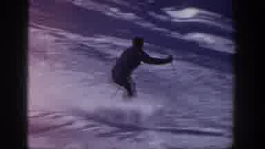 Aspen Colorado USA (1961): Man Skating In The Snow Area