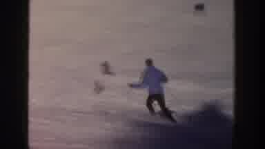 Aspen Colorado USA (1961): Men Ski Snow Slope Downhill Skiing Snowing Jump Skis