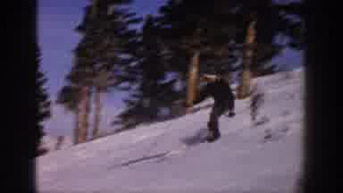 Aspen Colorado USA (1961): A Man Scatting On The Snow Mountain