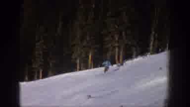 Aspen Colorado USA (1961): The Man Skiing Through The Snow Hill Station But It Is
