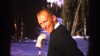 Aspen Colorado USA (1961): Man Putting On His Coat
