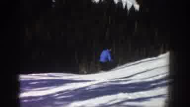 Aspen Colorado USA (1961): Beginning Descent Of Snow Topped Slope While Skiing