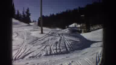 Aspen Colorado USA (1961): People Cross Country Skiing Downhill Out In The Hills