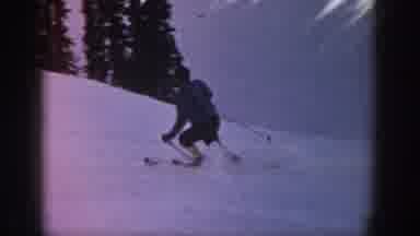 Aspen Colorado USA (1961): Skiing Down A Snow Slope