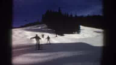 Aspen Colorado USA (1961): Skiers Fly Down Mountain And Jump Hills In Snowy