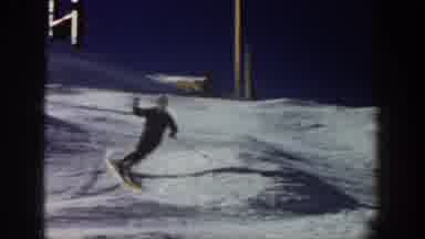 Aspen Colorado USA (1961): The Two Boys Were Practice The Skating In The Snow
