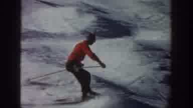 Aspen Colorado USA (1961): A Man Practicing Skating In The Hill Slopes At The