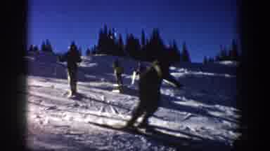 Aspen Colorado USA (1961): Sunny Cold Winter Snowy Mountain Top Friends Wearing
