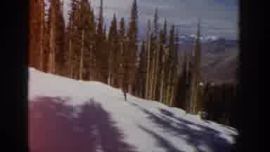 Aspen Colorado USA (1961): Person Downhill Skiing On Tall Slope