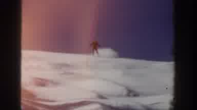 Aspen Colorado USA (1961): Man Skating In The Snow