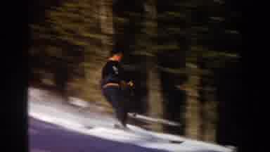 Aspen Colorado USA (1961): Man Skiing Down A Mountain Passing People Watching Him