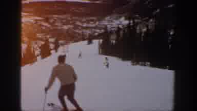 Aspen Colorado USA (1961): Some Of The Peoples Scatting On The Snow