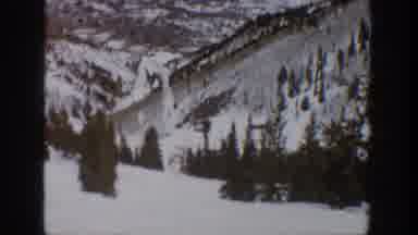 Aspen Colorado USA (1961): Old Time Winter Ski Scene In Black And White With A Ski