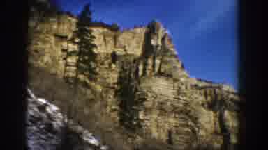Aspen Colorado USA (1961): View Of Mountain Edge Against Clear Blue Sky On A Sunny