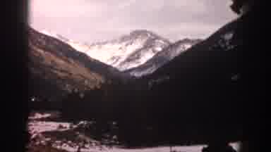 Aspen Colorado USA (1961): Snowy Mountain Scene On Film With Trees In The