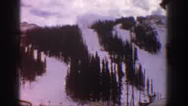 Aspen Colorado USA (1961): Looking At A Ski Resort And Chalet In The Mountains