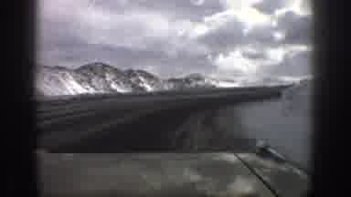 Aspen Colorado USA (1961): Dashboard Cam Of Car Driving In Wintry Weather With
