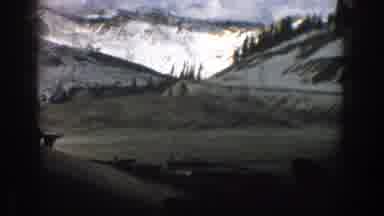 Aspen Colorado USA (1961): Snow Covered Mountains Tops Veining From The Car Black