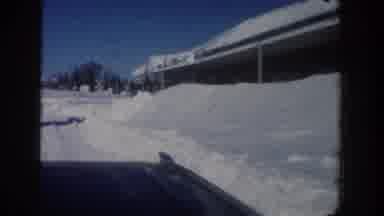 Aspen Colorado USA (1961): View Of Snow Plowed Roads People Standing Next To Large