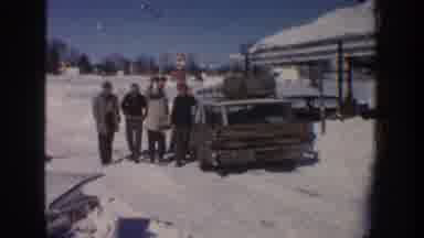 Aspen Colorado USA (1961): Family Saying Goodbye To Relatives Who Drove Away In