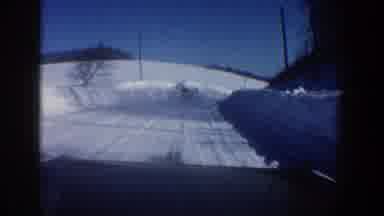 Aspen Colorado USA (1961): Driving Along A Snowy, Recently Plowed Road