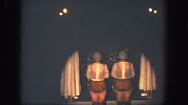 Atlanta Georgia USA (1951): Two People Wearing White Jump Into Pool At Evening