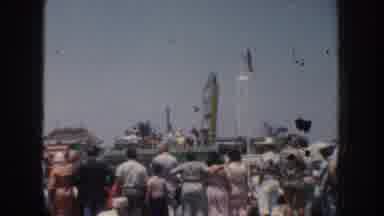 California USA (1952): The Candles Light A Crowd Gathered Around The Park