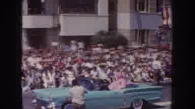 California USA (1952): Civic Parade With Public In Large Number And Enthusiastic
