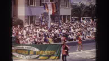 California USA (1952): Parade In The Day With Celebration And Flags