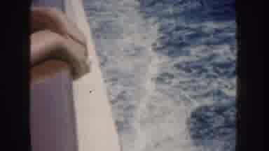 California USA (1952): Old Video Recording Of The Top Deck On A Sail Boats Maiden