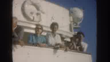 California USA (1952): A Group Of People On Deck Looking Out Into The Harbor And