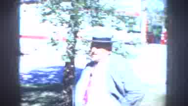 South Dakota USA (1953): An Aged Man With A Hat Walks, Then Red Flowers And A