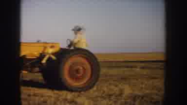 South Dakota USA (1953): The Man Was Working In The Land Through The Tracker And