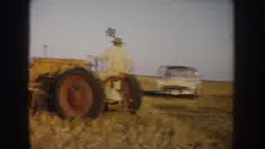 South Dakota USA (1953): Man Drive In Jeep Car