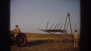 South Dakota USA (1953): Farmers Work A Hard Day Trying To Make More Crops For The