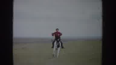 South Dakota USA (1953): A Person Going To Horse Drive Very Fast And He Is
