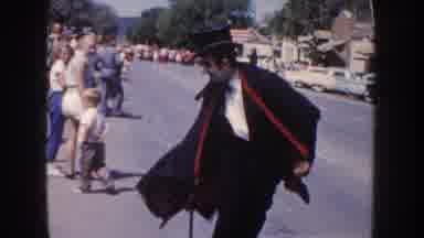South Dakota USA (1954): Marching Band Playing Parade With Evil Masked Man Walking