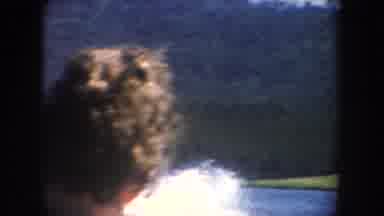 South Dakota USA (1954): Vintage Home Movie Clip Of Speedboat On Lake Causing A
