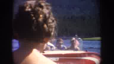 South Dakota USA (1954): Women Bathing In Beautiful Lake On Typical Sunny Summer