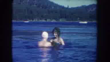 South Dakota USA (1954): Girl Gets New Seaweed Hair Style From The Bottom Of Lake