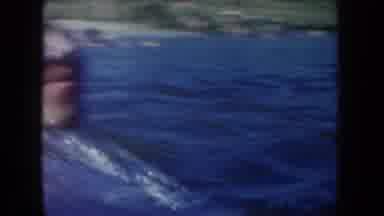 South Dakota USA (1954): Some People Playing And Swimming In The Water During A