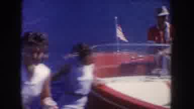 South Dakota USA (1954): People Around A Boat Swimming And Having Fun